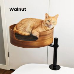Desk Nest  Cat Bed  - Walnut Color