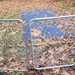 Chain link fence door with hardware. Gate 