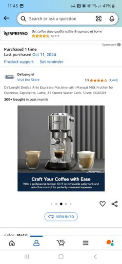De'Longhi Esspresso and Cappuccino Coffee Maker