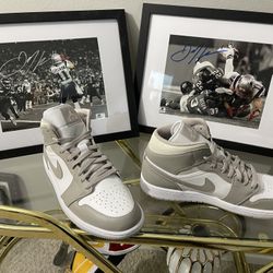 Air Jordan 1 Mid College Grey White Light 