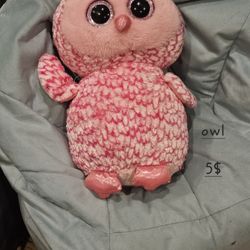 Large Pink Owl Stuffy