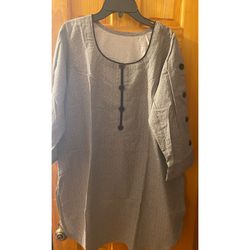 New women cotton tunic top size XL