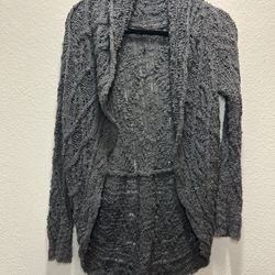 Gray Knit Cardigan