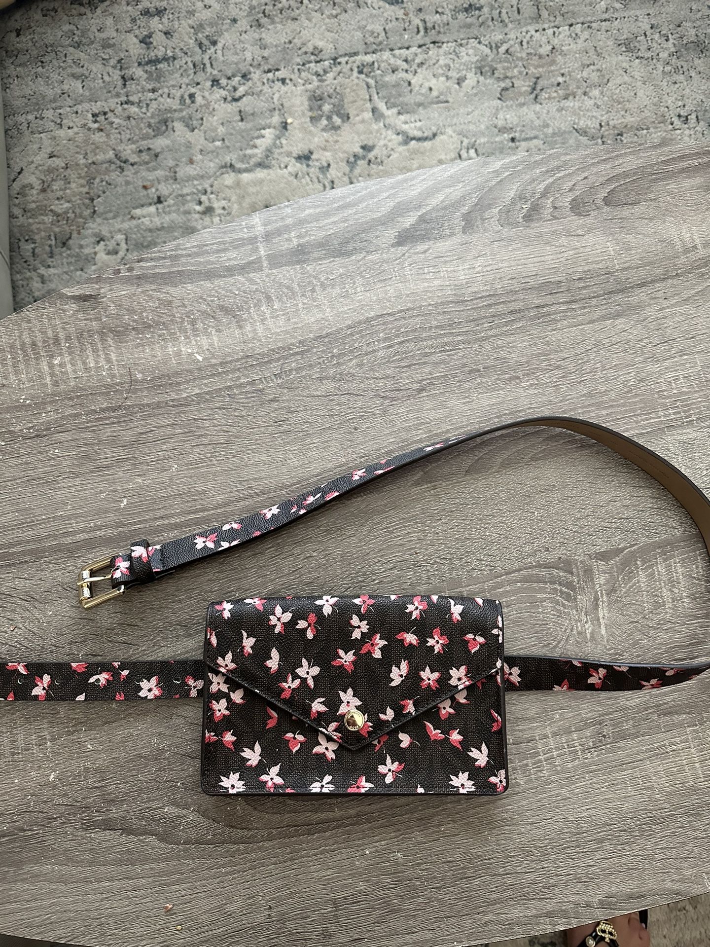 Brown Micheal Kors Waist Bag With FlowersL/XL