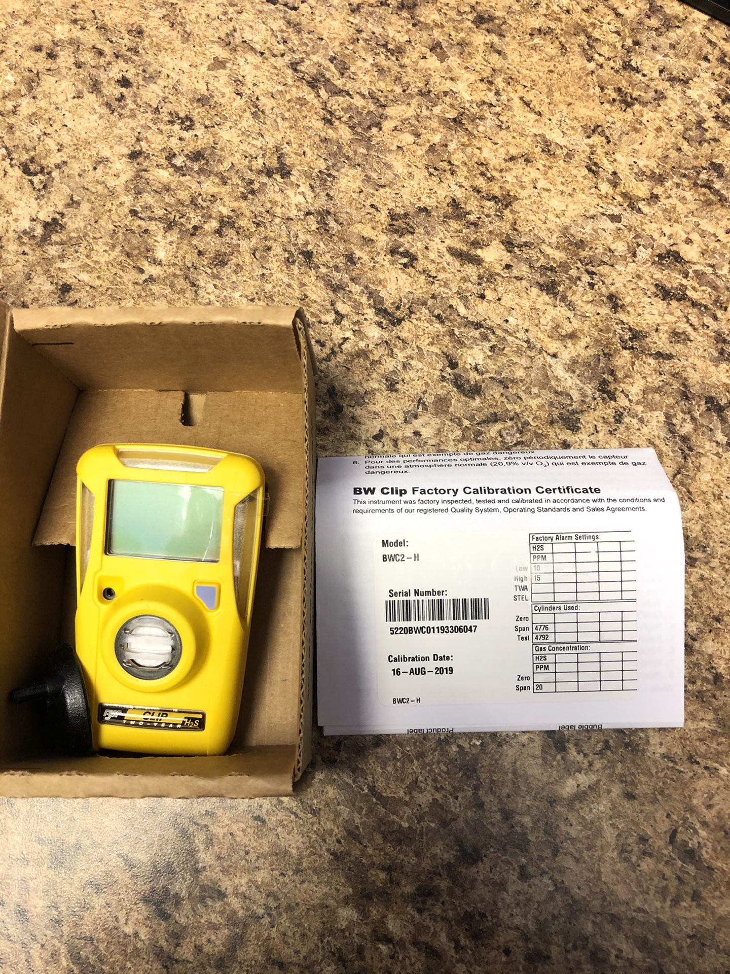 H2S personal monitor