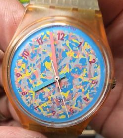 vintage Swatch Gent Rosehip (GP100) from 1988/1989
