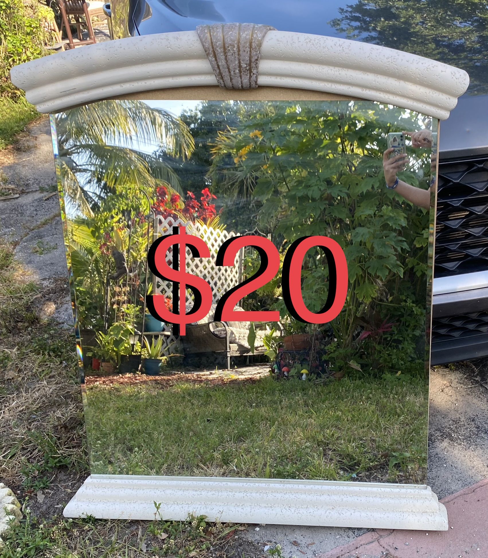 $20 Beautiful Mid Century Mirror, just needs to be glued