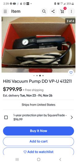 Core Drill HILTI DD VP-U Vacuum Pump New In Box