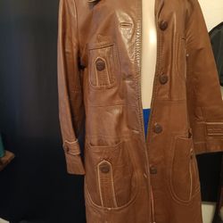 1970s Vintage Leather Coat 