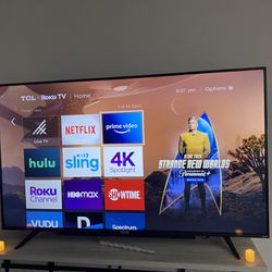 TCL 65 Inch TCL Roku Tv And Vizio Sound System