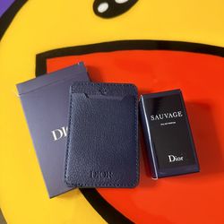 Dior Cardholder And Mini Dior Sauvage 