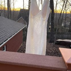 Cream Lace Galina Wedding Dress Size 10