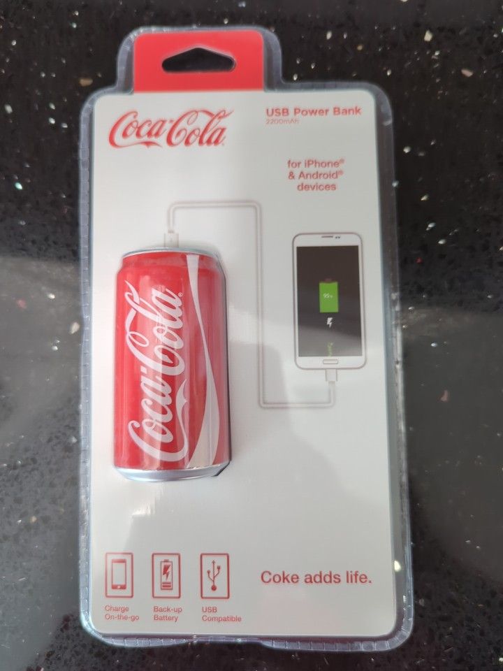 Coca Cola USB Power Bank Can Shaped, Brand New In Original Packaging