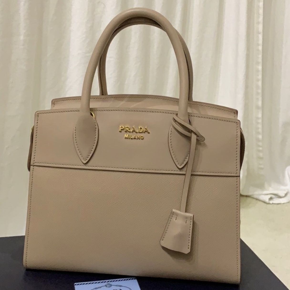Prada Esplanade Saffiano And City Calf Beige New Small Handbag With Box-  Beautiful for Sale in Fremont, CA - OfferUp