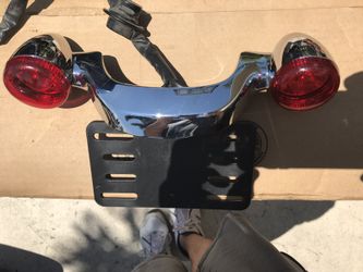 Harley tail light license plate bracket led