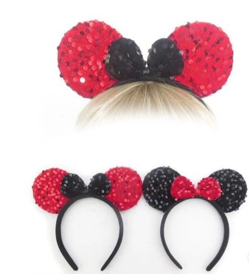 New And Unused Sequin Minnie Mouse Ears