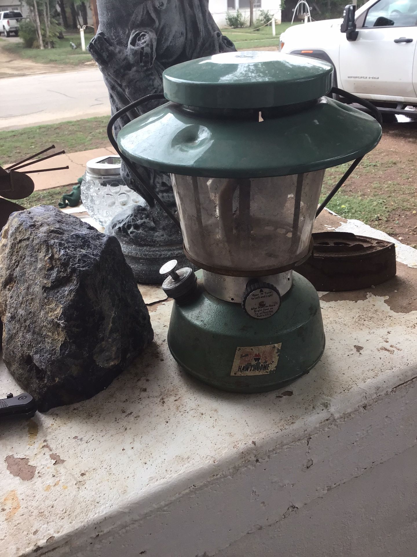 A vintage Hawthorne Kerosene Lantern Nice Hard To Find Piece