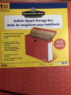 Bankers Box Bulletin Board Storage Box