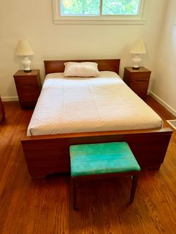 Midcentury modern bedroom set full/queen