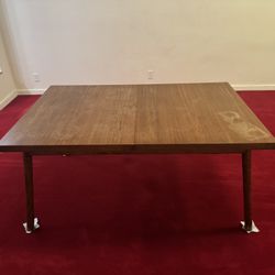 Long Oak Widdicomb Wood Table — Burlwood with leaves