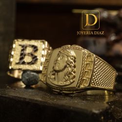 Gold jesus ring