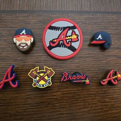 Lot Of 7 Atlanta Braves Shoe Charms 