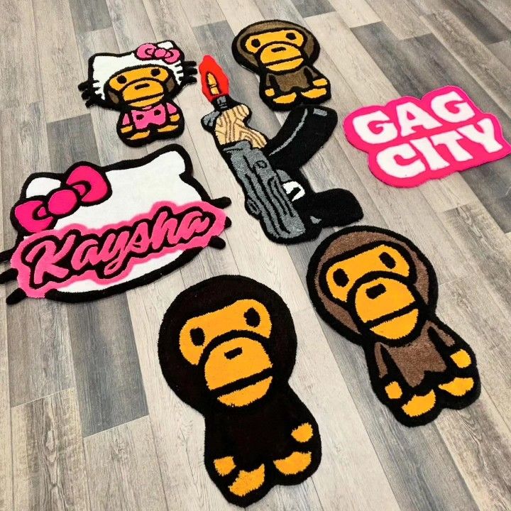 Custom Tufted Rugs Bape Supreme Hello Kitty Home Decor Travis Scott Hypebeast