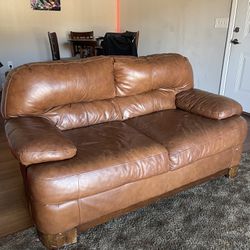 VERY Comfy Faux Leather Sofa Thumbnail