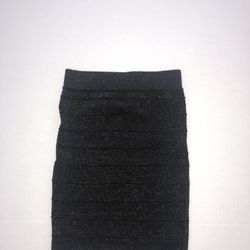 Bodycon Black With Glitter Mini Skirt Size XS