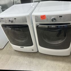 maytag feont load washer dryer set
