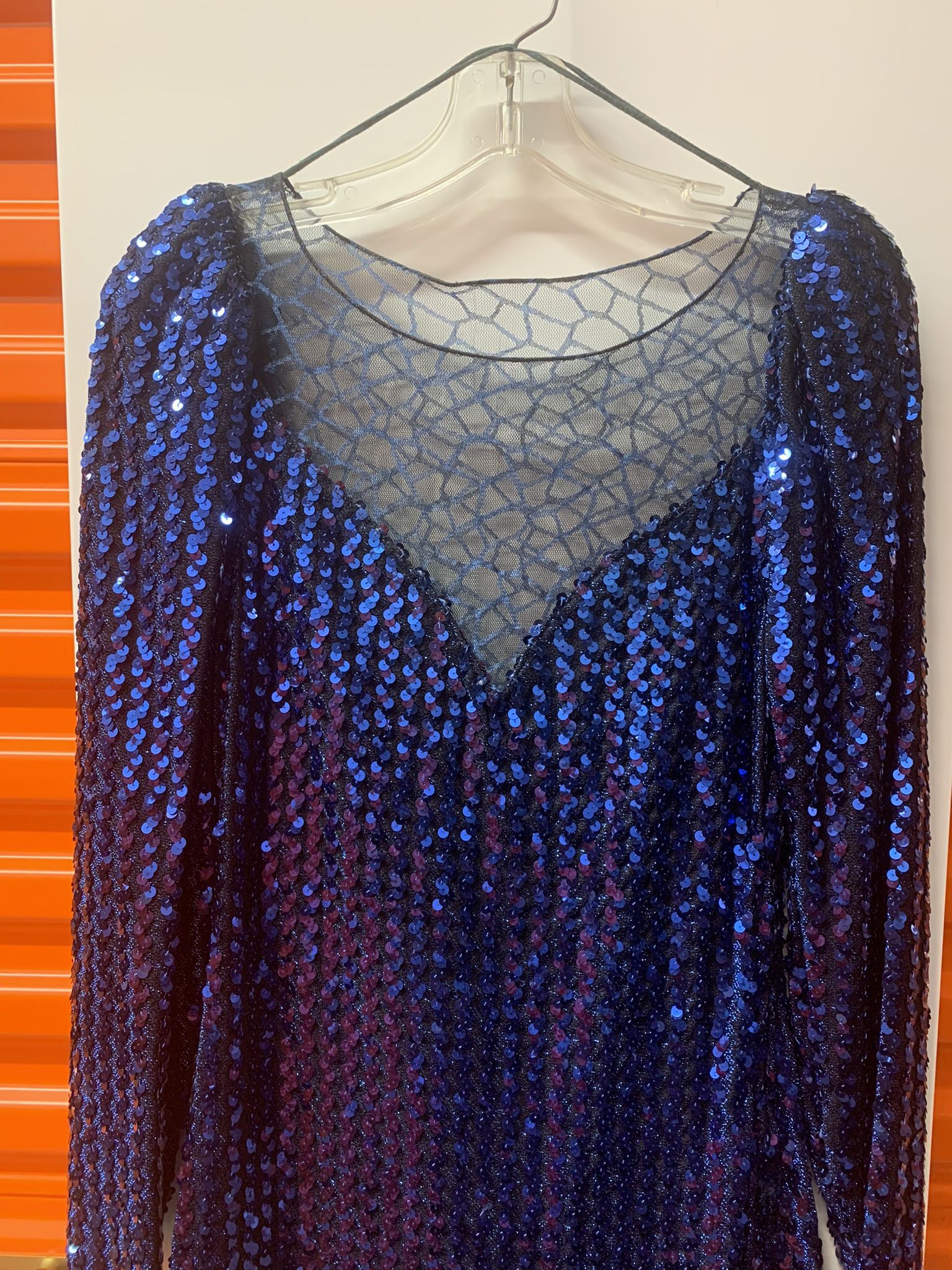 BLUE SEQUIN DRESS