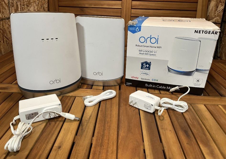 NETGEAR Orbi Whole Home Tri-Band Mesh WiFi 6 System (RBK752) - Router with 1 Satellite Extender | Coverage up to 5,000 sq. ft., 40 Devices | AX4200 (U