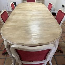 French Provençal Dining Table & Chairs