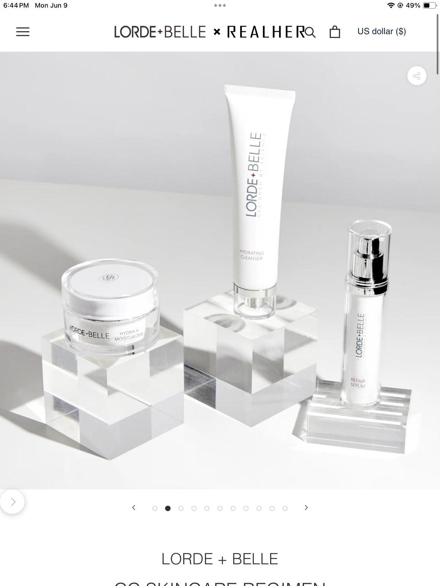 Lorde + Belle 3 Piece Anti Aging Skin Care Regimen MSRP $199 New In Box