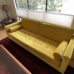 Yellow Velvet Sofa 