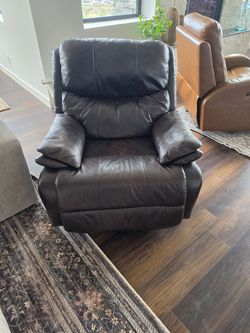 Brown Leather Recliner