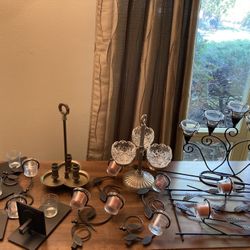 Collection of candle holders 