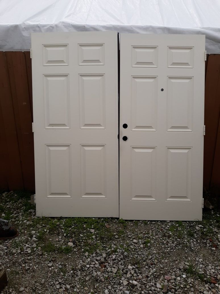 Plastpro double 6 panel entry door s