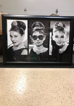 Audrey Hepburn frame 39x28in