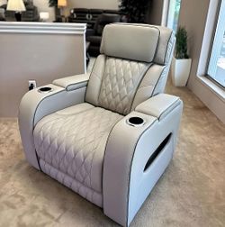 BOYINGTON GRAY/BLACK POWER RECLINER