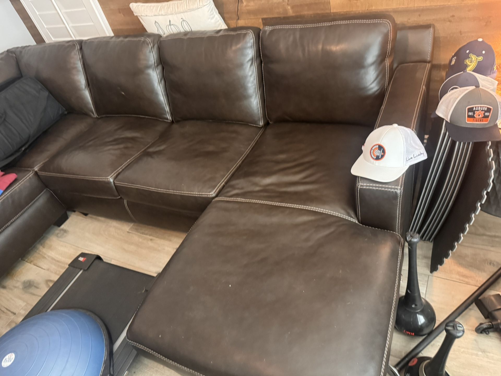 Like New Brown Leather Couch