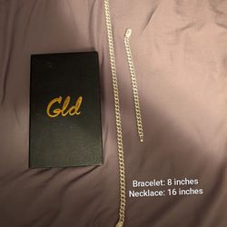 GLD White Gold Tennis Bracelet And Chain Set, Real CZ Stones, Real White Gold Plated Over .925 Sterling Silver