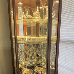 Curved Corner Curio Cabinet