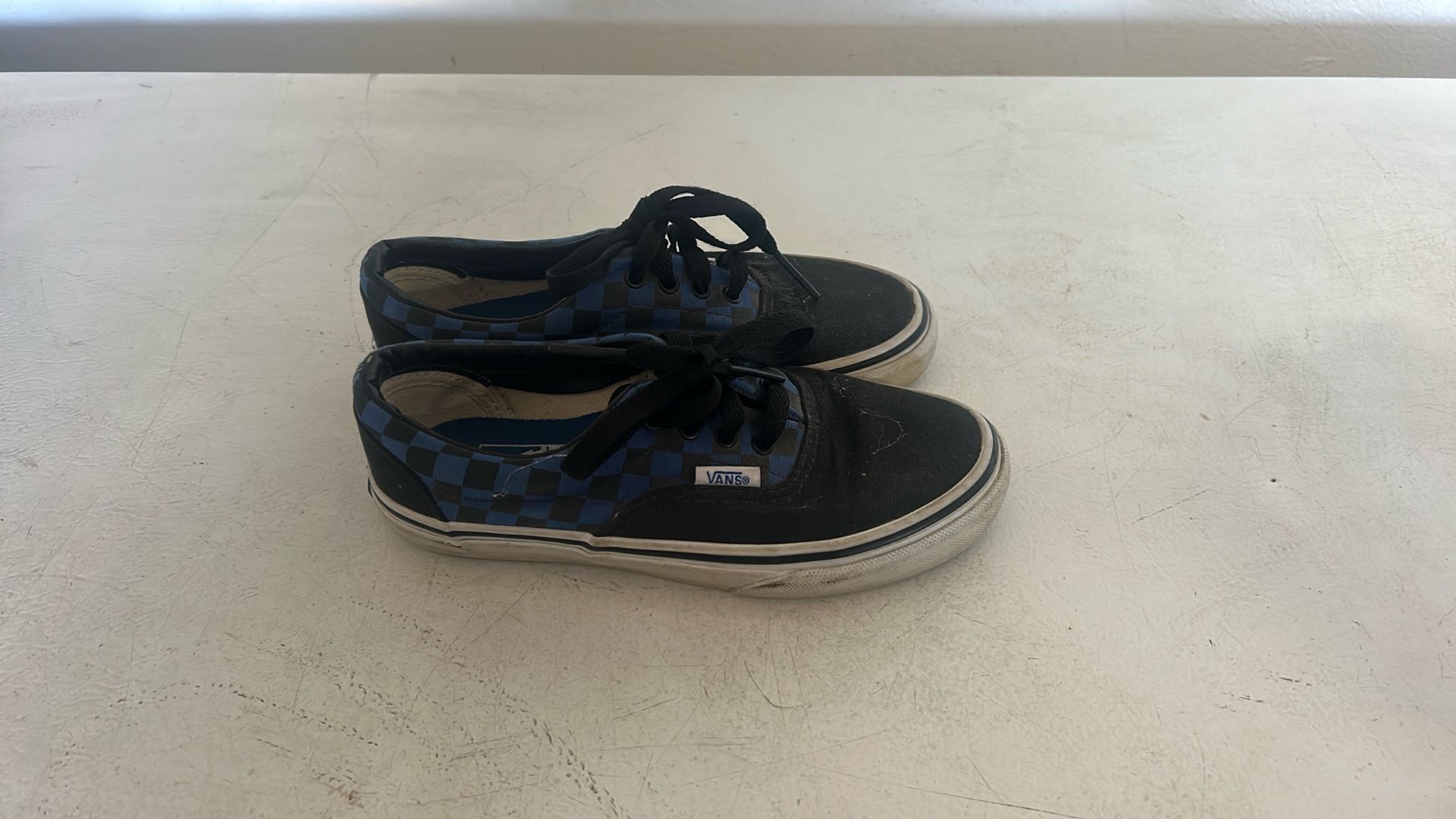 Vans - Blue And Black Checkered Kids Size 13.5