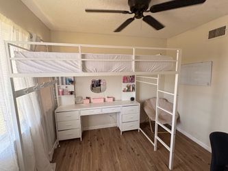 Loft bed/ bunk bed with desk