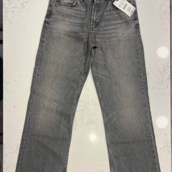 ZARA FULL LENGTH MID-RISE WIDE LEG JEANS