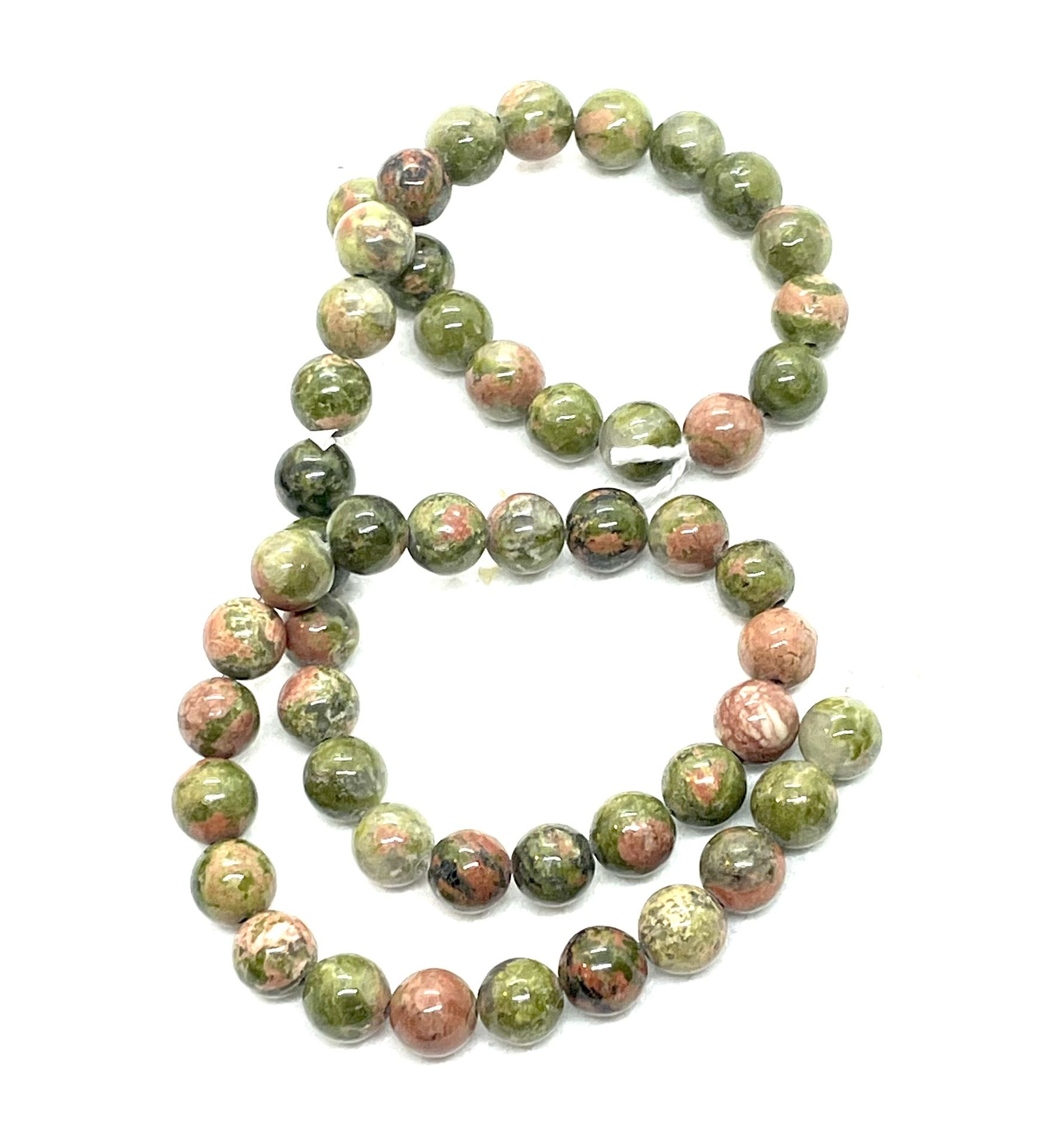 Strand Of 8mm Unakite Beads