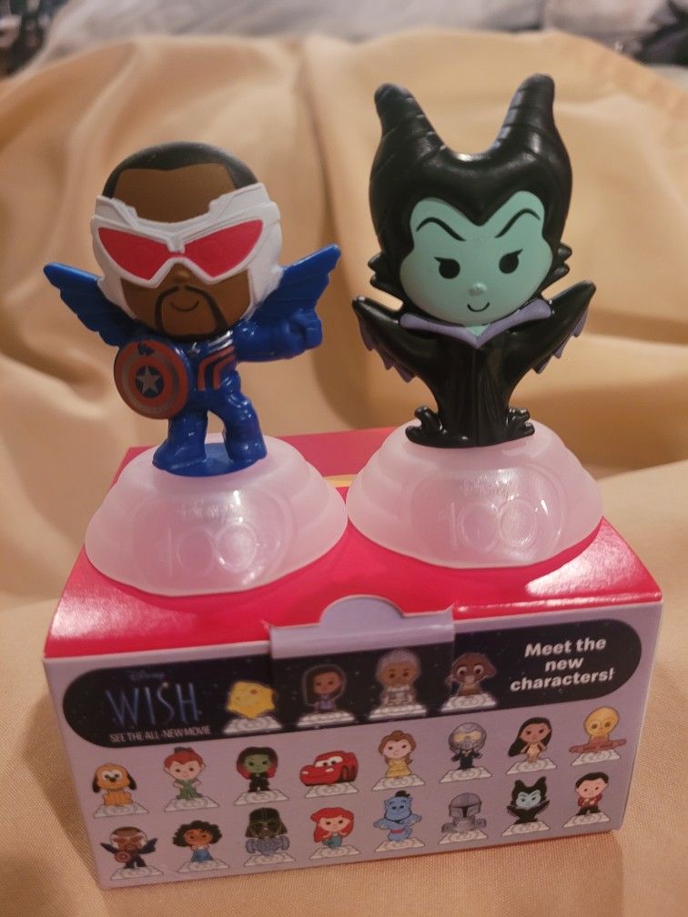 Disney100 Happy Meal Toy - #29 Maleficent & Captain America 