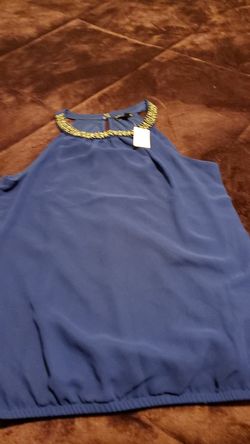 New Express shirt size x-small. Navy blue