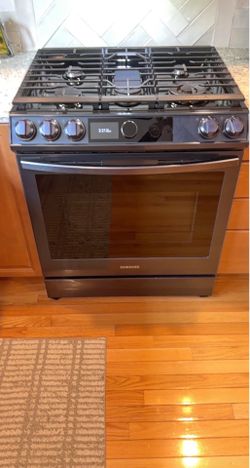 Samsung Navy Steel Gas Range with Oven